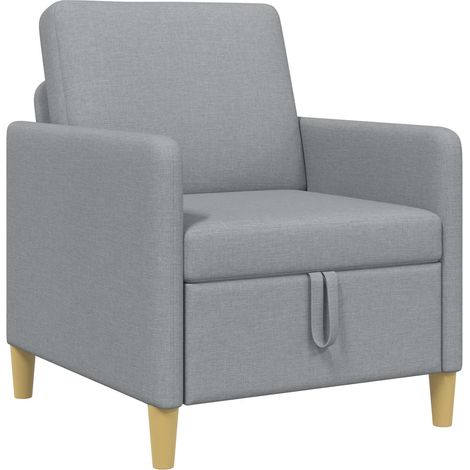 Divano con Storage Grigio Chiaro 72 x 78 x 87 cm Poliestere vidaXL (1/5)