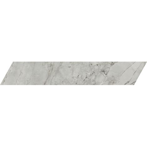 Carrelage sol / mur chevron effet marbre gris 7,4X45 cm- SCULTOREA Foam grey chevron J474 (vendu par boite de 0,87m2) (1/3)