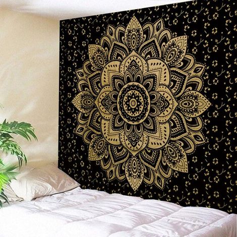 Mandala-Wandteppich aus Baumwolle von Gallery: Böhmische Tagesdecke, böhmische Decke oder Wandteppich für Wohnzimmer und Heimdekoration (230 x 180 cm) (1/3)