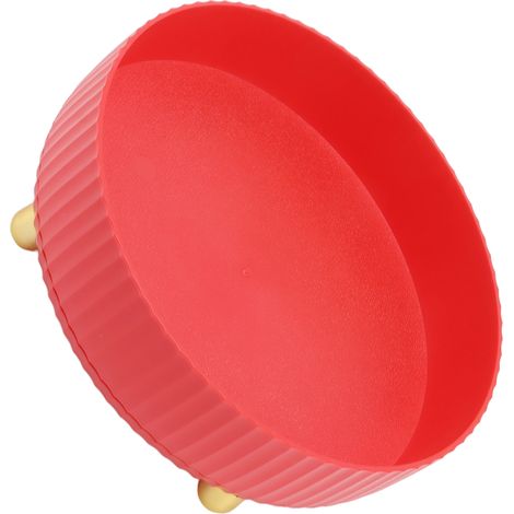 Tourniquet de Rangement Rotatif 360° - Organisateur pour Épices et Cosmétiques - Plateau Tournant Rouge pour Cuisine et Armoire (1/5)