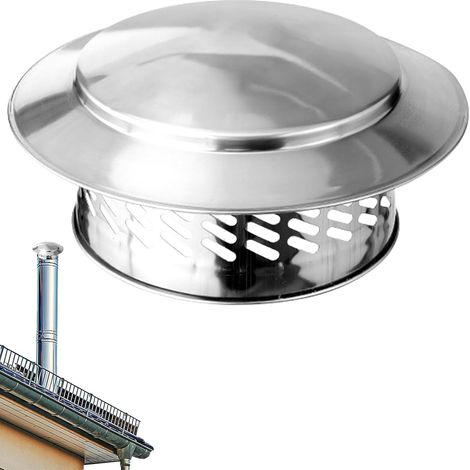 Tapa de chimenea de 200 mm Tapa de conducto de humos de acero inoxidable Tapa para tubo de chimenea (1/5)