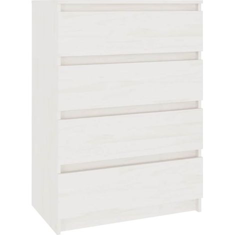 Maison Exclusive - Credenza Bianca 60x36x84 cm in Legno Massello di Pino