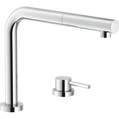 Einhand-Spültischmischer mit Zugstangenauslauf Serie Nobili Acquerelli AQ93500CR  Verchromt - Messing