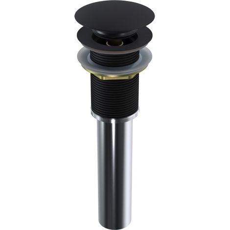 BERNSTEIN - Bonde Pop-up en laiton pour lavabo évier et vasque, sans trop plein - Noir mat - Ø6,6cm