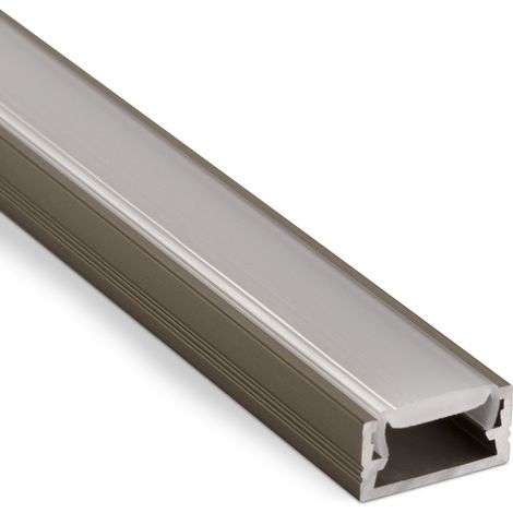 3er Pack - LED Profil-11 Edelstahloptik 2m Klar für LED Streifen (1/4)