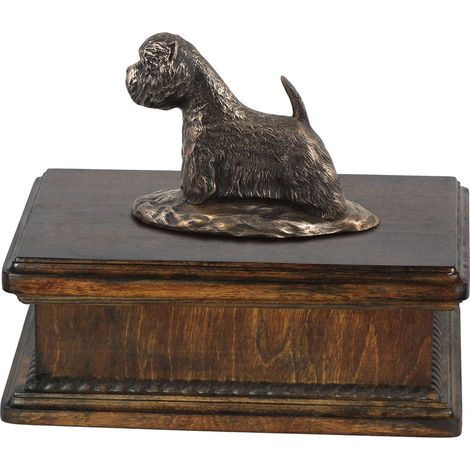 West Highland White Terrier, Westie - urna per ceneri di cane, urna classica con statuetta, urna elegante con cane di Art-Dog (1/5)