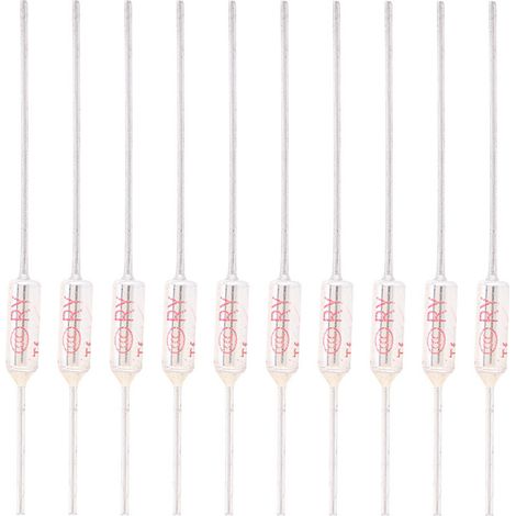 10 fusibles thermiques à boîtier métallique, coupure 250 V CA, 10 A, TF 72-250 °C/192 °C (1/5)
