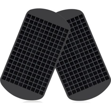 Lot de 2 Bacs à Glaçons Silicone pour 160 Glaçons - Bac Empilable et Réutilisable, Pour Cocktails, Boissons et Glaçons Miniature (1/4)