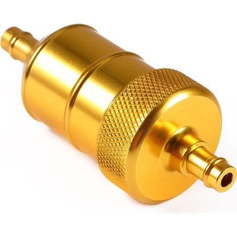 Filtro limpiador de línea de combustible de gasolina para motos de cross y pit bikes de 1/4" (6 mm). (1/5)