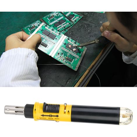 Fer à souder portable sans fil 12 en 1 à allumage au butane (jaune) (1/5)
