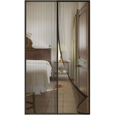 Moustiquaire magnétique 140x240cm noir, anti-insectes sans perçage (1/5)