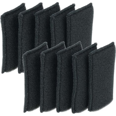 vhbw 10x filtro sostituisce EINHELL Accessory 2351135 filtri per aspirapolvere - Filtro in spugna nero