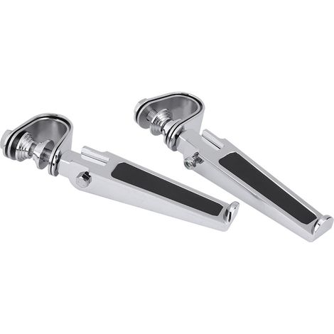 Repose-pieds moto avec fixations pour barres de protection, compatible tubes 1" à 1-1/4", cale-pieds en alliage robuste pour deux-roues, kit de montage universel. (1/5)