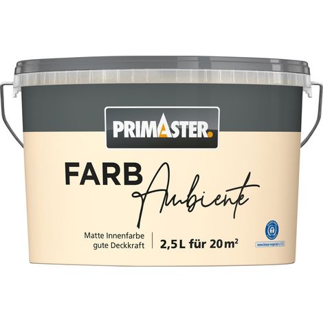 Primaster Farbambiente Wandfarbe matt champagner 2,5 L Wandfarbe (1/2)