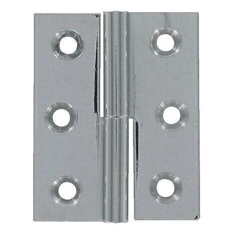 Paumelles de meuble - laiton chromé brillant - 60 X 40 mm - main droite - BOUVET - TORBEL INDUSTRIE