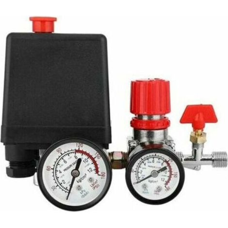 CompresseurCompresseur d'air pressostat valve pressostat compresseur d'air avec manomètre régulateur (1/5)