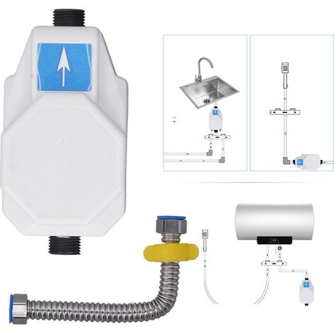 Pompe de surpression entièrement automatique 24 V, petite pompe centrifuge, pompe de surpression pour conduite d'alimentation en eau de chauffe-eau à gaz, norme européenne 100-240 V (1/5)