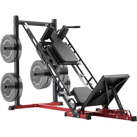 VEVOR Macchine Esercizi delle Gambe, Attrezzatura Gambe Presa Combo Regolabile, con Cuscinetto Lineare, Allenamento delle Gambe per Palestra, per Quadricipiti, Pali per Pesi da 50 mm