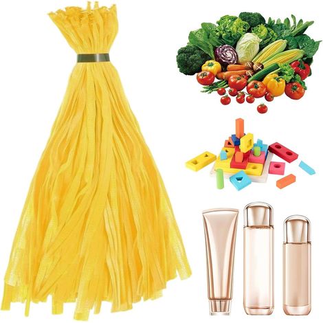 Sacs En Filet Pour Légumes - 100 Pièces Sacs À Légumes Élastiques Avec Fermetures De Type Boucle Filet Réutilisable De 35 Cm,Pour Récolte Jardin Courses Fruits De Mer Épicerie Fruits (1/5)