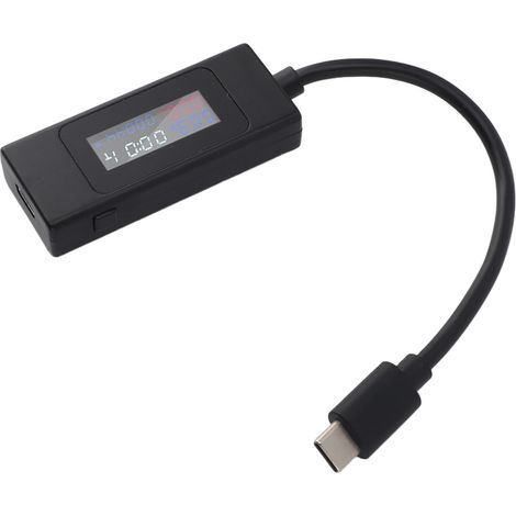 Testeur USB C Multimètre Numérique Écran LCD Couleur Contrôle Tension Courant Entrée Sortie Bidirectionnel Noir (1/5)