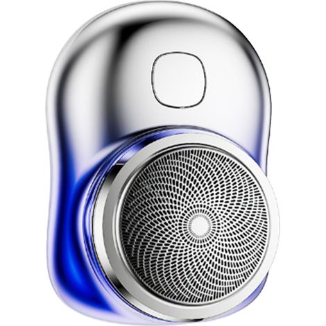 Tondeuse à barbe homme portable compacte rechargeable, coupe-barbe mini de poche bleu, rasoir électrique précis (1/5)
