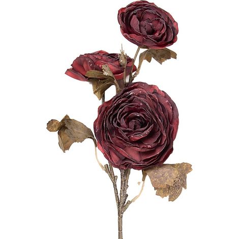 Branche de fleur artificielle décorative en plastique rouge pour vase et intérieur 70 cm - PANGIVO (1/2)