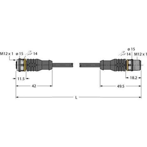 turck Aktuator- u. Sensorleitung PUR RKC4.4T1RSC4.4T/TXL schwarz 1m