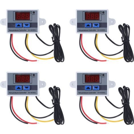 4pcs Temperature Controller Digital Display Temperature Range -50℃ to 110℃ 110-220V 1500W (1/5)