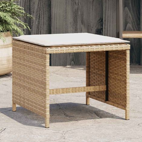 vidaXL Sgabelli Giardino con Cuscini 4pz Beige 41x41x36cm