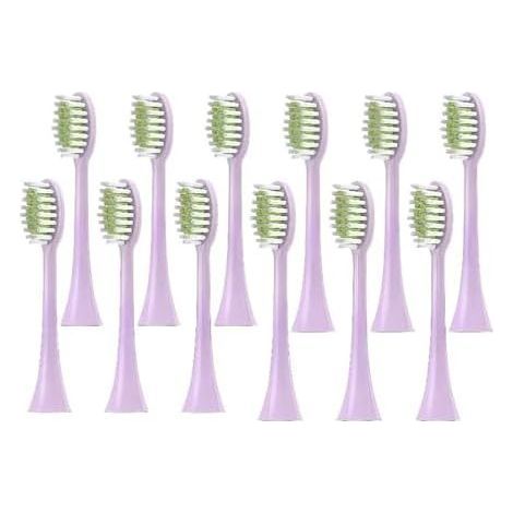 Replacement Electric Toothbrush Head - Compatible with Philips HX2421, HX2451, HX2461, HX2471, HX2023, HX2100, HX243W, HX242W, HX245F, HX245W, HX247C, HX247M, HX242W, HX242B (12 purple) (1/4)