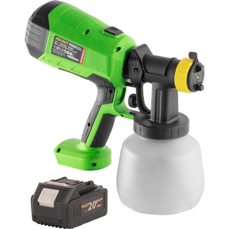 Procraft PSE40bb Akku Farbspritzpistole 20 V + 1x Akku 4,0 Ah - ohne Ladegerät