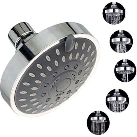Pommeau de douche suspendu multifonction à 5 vitesses, buse ABS, économie d'eau, massage, brumisateur, douche de salle de bain d'hôtel (1/4)