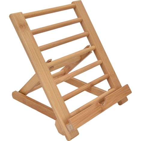 Support de Tablette - Bambou - Pliable - Compatible 4 à 13 Pouces - Bureau - 1 Pièce (1/5)