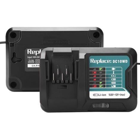 1 pc Chargeur de Rechange pour Batterie Chargeur Rapide avec écran LED 10,8 V 12 V DC10WD DC10SB DC10WC BL1015 (Prise européenne) (1/5)