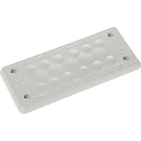 Trelleborg MH-16 F 17-1 LIGHT GREY UL94 V-0 IP65 TPE Screw Durchführungsplatte TPE Grau 1 St (1/3)
