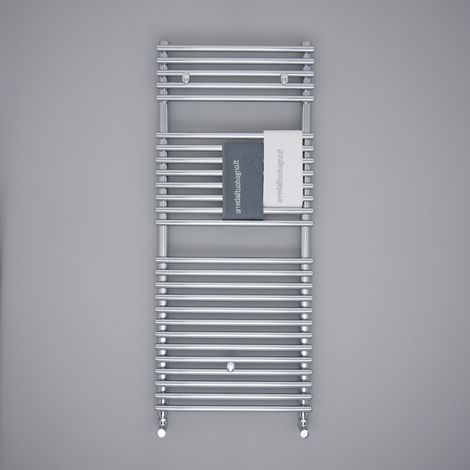 Termoarredo bagno Cromato Winter 120x50 Cm Interasse 45 cm
