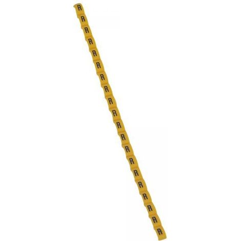 Legrand 038427 Duplix marker letter "R" yellow (600pcs) - international color code