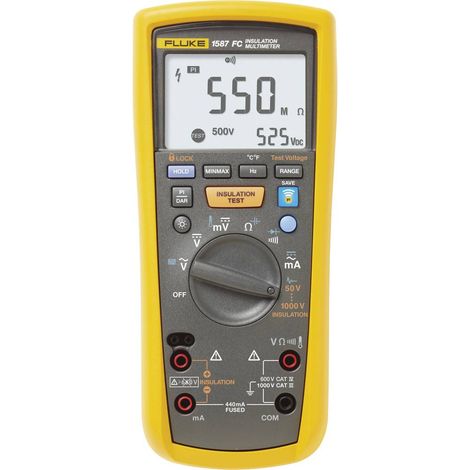 Fluke 1587 FC Misuratore di isolamento 50 V, 100 V, 250 V, 500 V, 1000 V 2 GΩ (1/5)