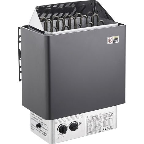 Chauffe-sauna électrique 8 kW, 400V 3N, minuterie 3h, contrôle intégré, pour 8-12 m³, usage domestique ou professionnel (hôtel, spa), température max 110°C. (1/5)