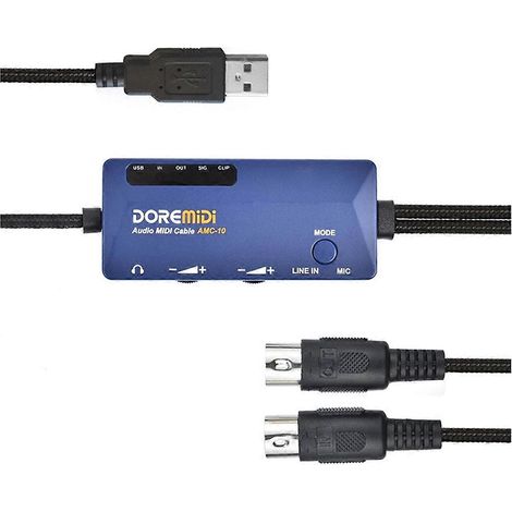 Convertisseur de câble audio MIDI USB -10, Plug and Play (1/5)