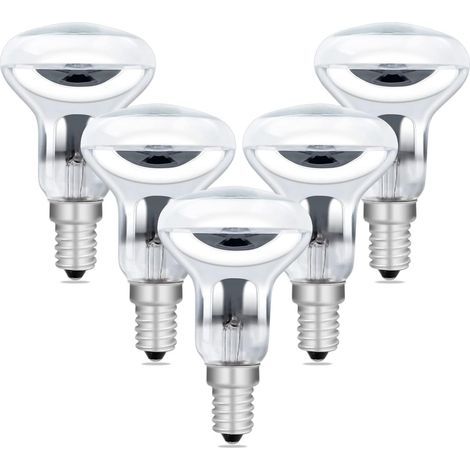 Pack of 5 R50 E14 Dimmable Bulbs 350LM Warm White 2700K for Chandeliers and Lava Lamps (1/5)