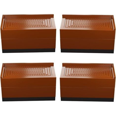 Jeu de 4 montants de meubles, lit, carré, pieds de 7,5 cm ou 15 cm de haut, lit réglable, pour tables, chaises, canapés, dortoirs, etc. (1/5)