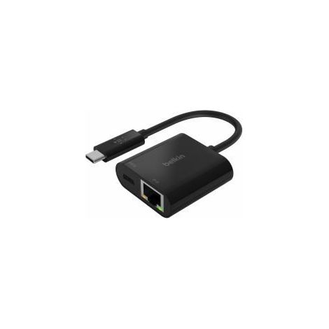 Belkin USB-C / Gigabit-Ethernet- Adapter 60W PD, schw. INC001btBK (1/5)