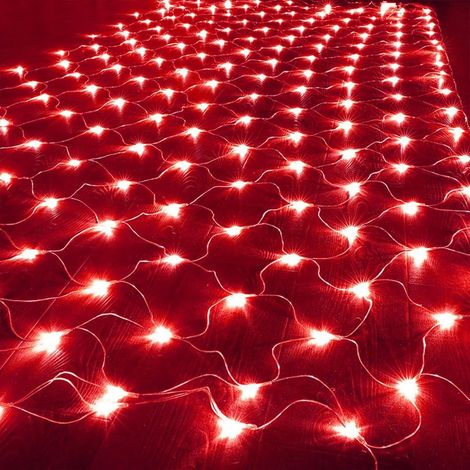 Luminaire Réseau À LED - 200 LED - 3 x 2 m - Étanche IP44 - Pour Jardin Patio Extérieur Intérieur - 8 Modes - Avec Prise US (1/5)