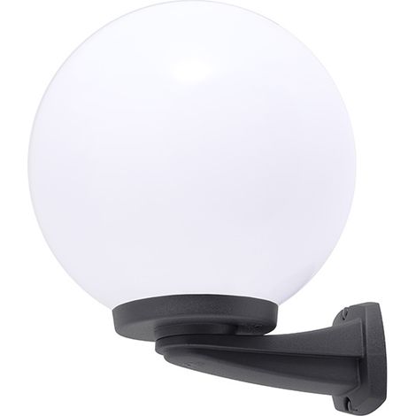 globe wandlampe 1xe27 ip55 l.30xb.32xh.32xh.38cm schwarz harz