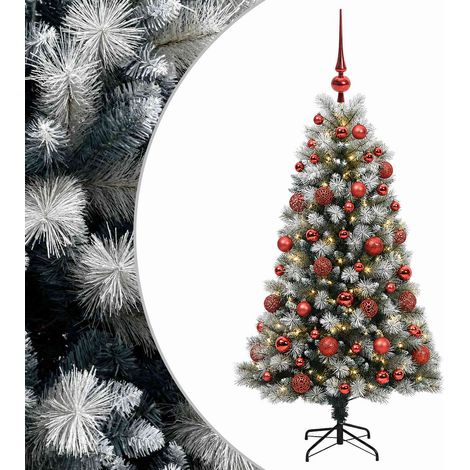 vidaXL Árbol de Navidad artificial de ramas plegables con bolas 120 cm (1/4)