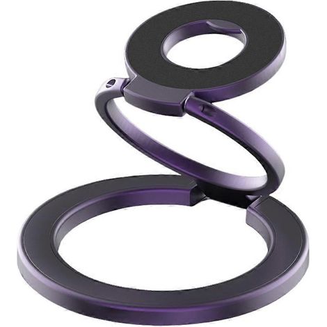 Magnetische Handyhalterung mit Haltering, doppelseitige magnetische Autohalterung, lila (1/5)