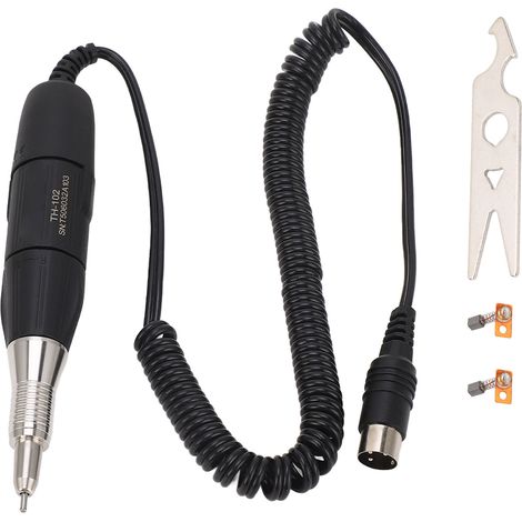 Micromoteur pièce à main 40W 35000 tr/min inverse brosse carbone fraise ongles manche dentisterie jadéite travail du bois (1/5)
