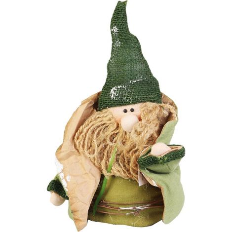Weihnachtsmann aus Naturmaterialien, grün, 27 cm (1/3)