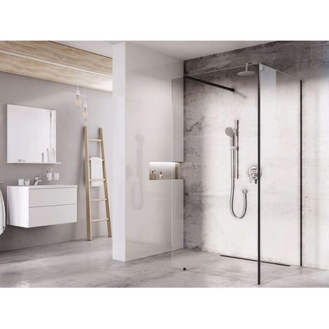Ravak Walk-In - Paroi de douche Walk-In Corner Set 120x90, 2 pièces, 90x200 cm, noir/verre transparent GW1CG730SZ1 (1/4)